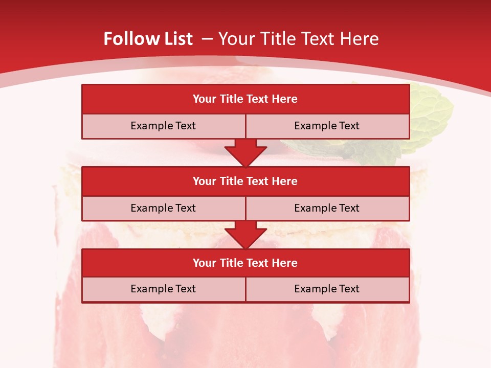 A Piece Of Cake With Strawberries On Top Of It PowerPoint Template