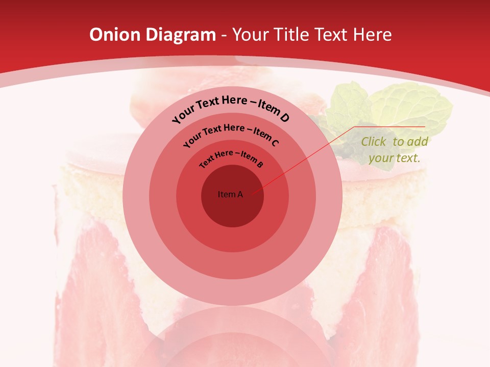 A Piece Of Cake With Strawberries On Top Of It PowerPoint Template
