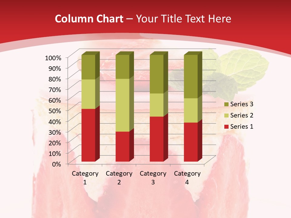 A Piece Of Cake With Strawberries On Top Of It PowerPoint Template