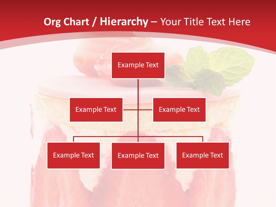 A Piece Of Cake With Strawberries On Top Of It PowerPoint Template