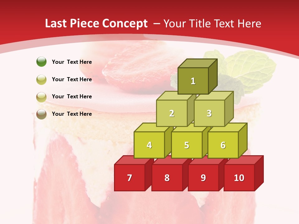 A Piece Of Cake With Strawberries On Top Of It PowerPoint Template