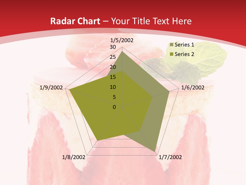 A Piece Of Cake With Strawberries On Top Of It PowerPoint Template