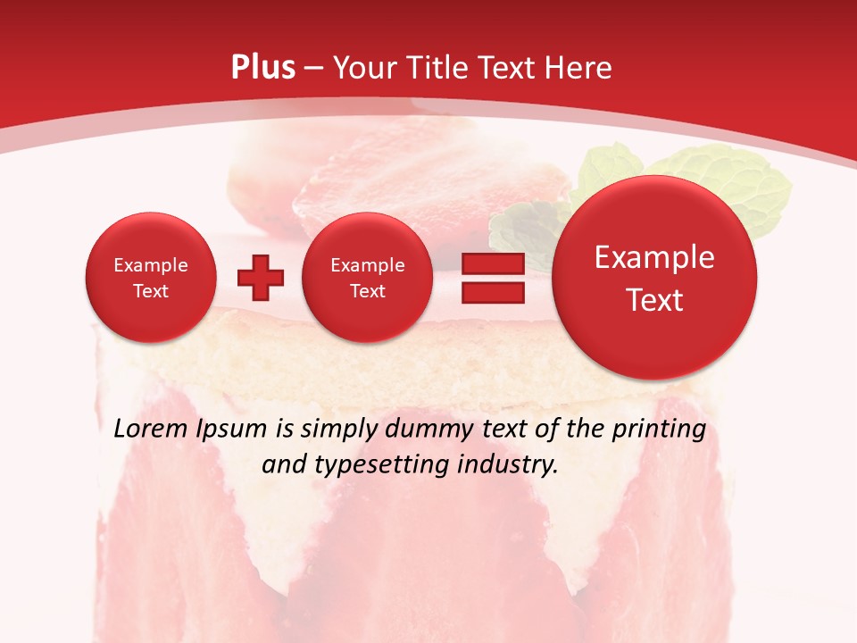 A Piece Of Cake With Strawberries On Top Of It PowerPoint Template