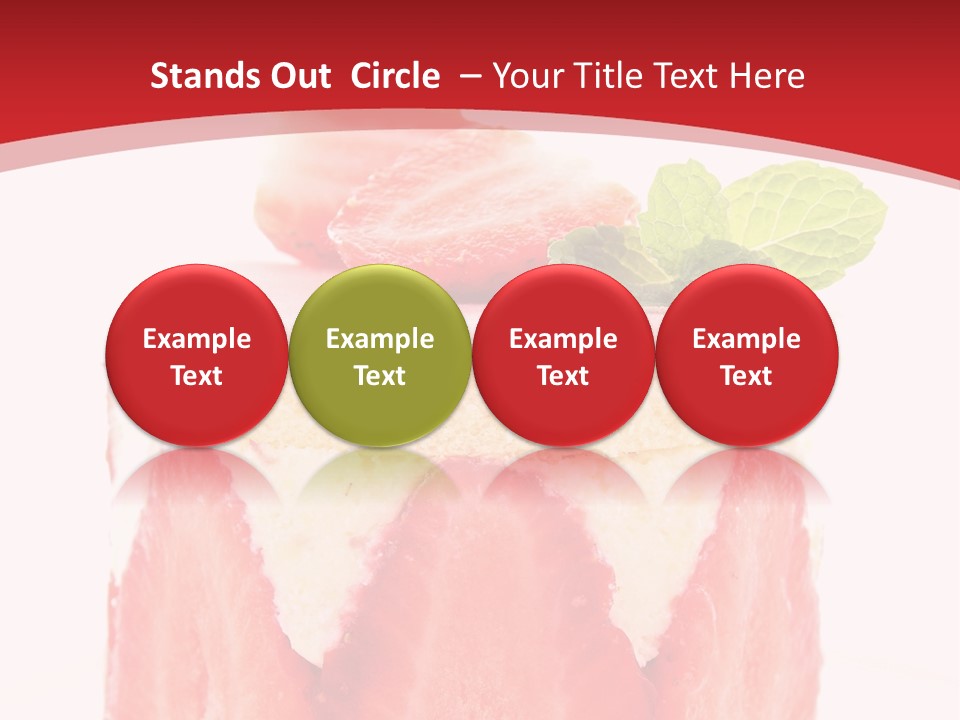 A Piece Of Cake With Strawberries On Top Of It PowerPoint Template