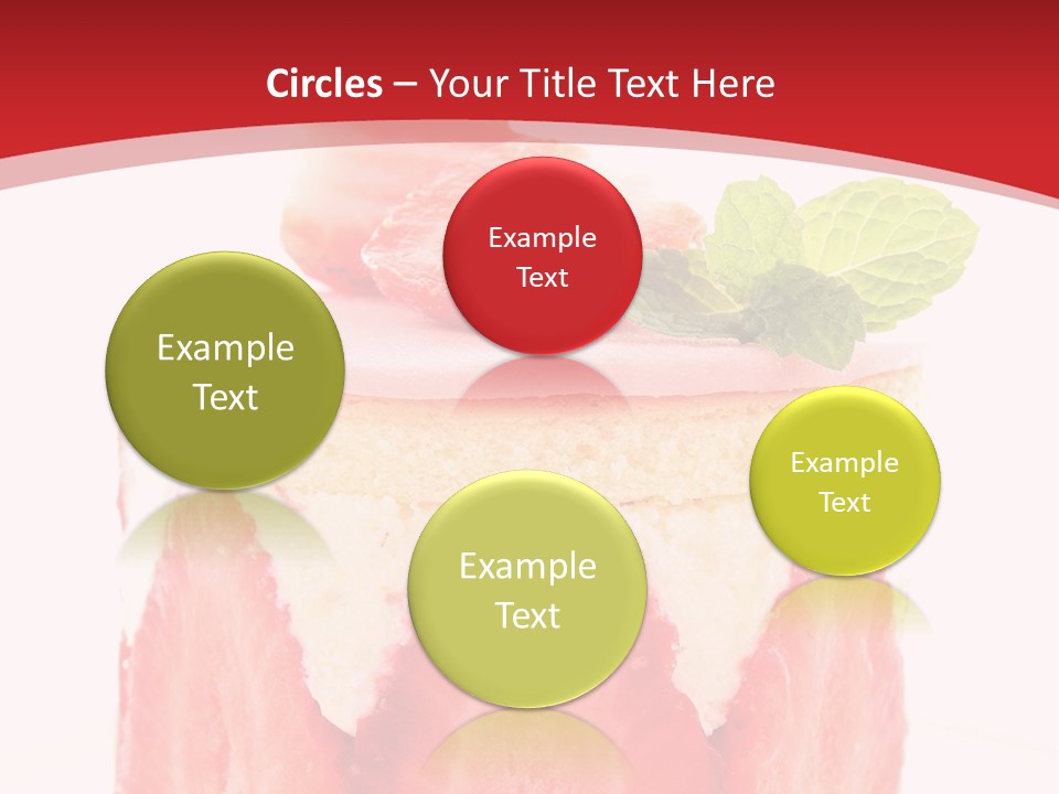 A Piece Of Cake With Strawberries On Top Of It PowerPoint Template