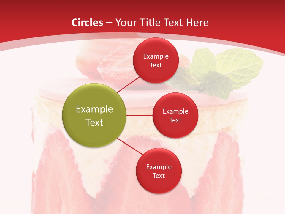 A Piece Of Cake With Strawberries On Top Of It PowerPoint Template