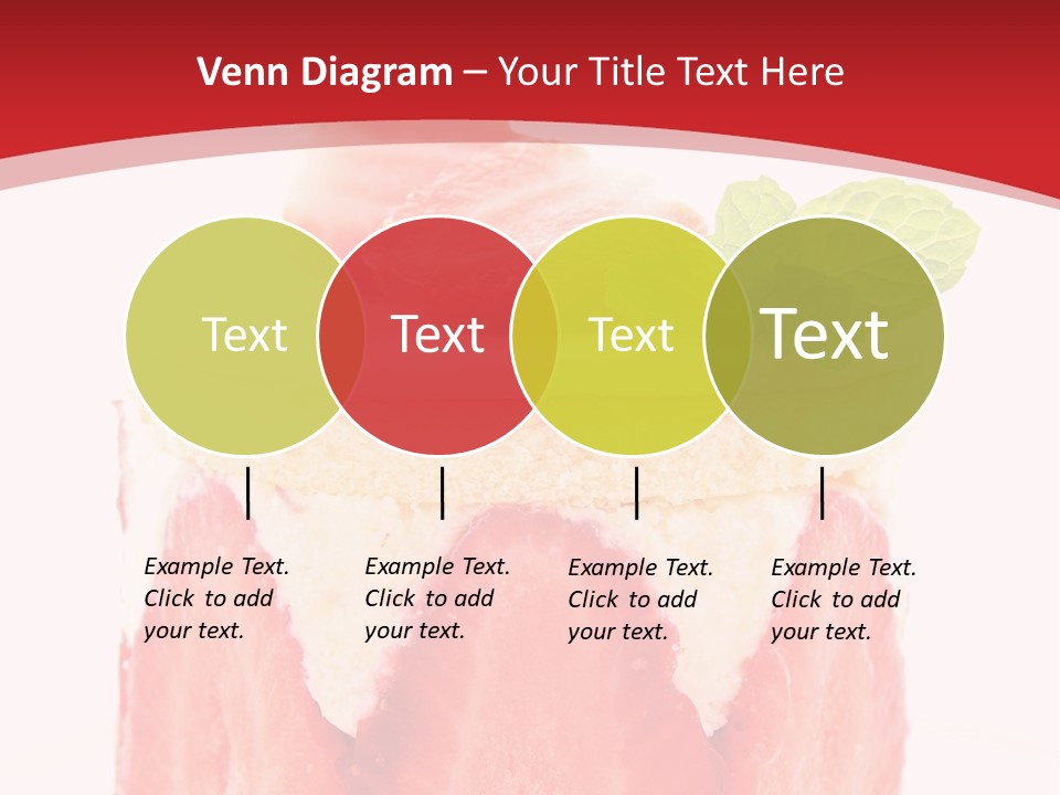 A Piece Of Cake With Strawberries On Top Of It PowerPoint Template