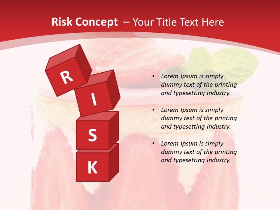A Piece Of Cake With Strawberries On Top Of It PowerPoint Template