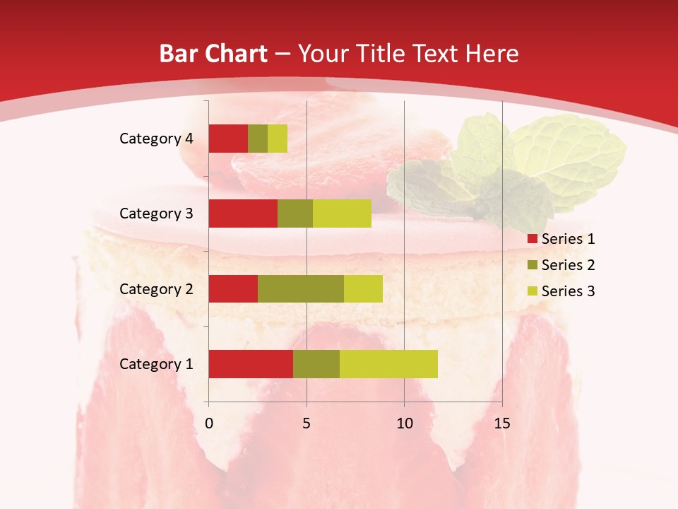 A Piece Of Cake With Strawberries On Top Of It PowerPoint Template