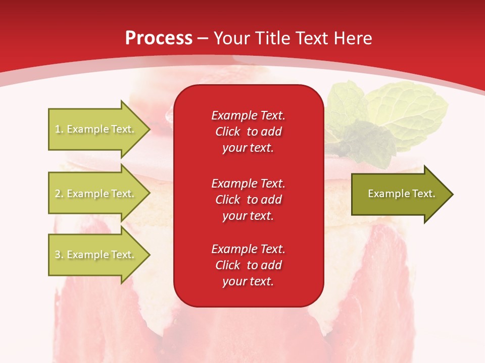 A Piece Of Cake With Strawberries On Top Of It PowerPoint Template