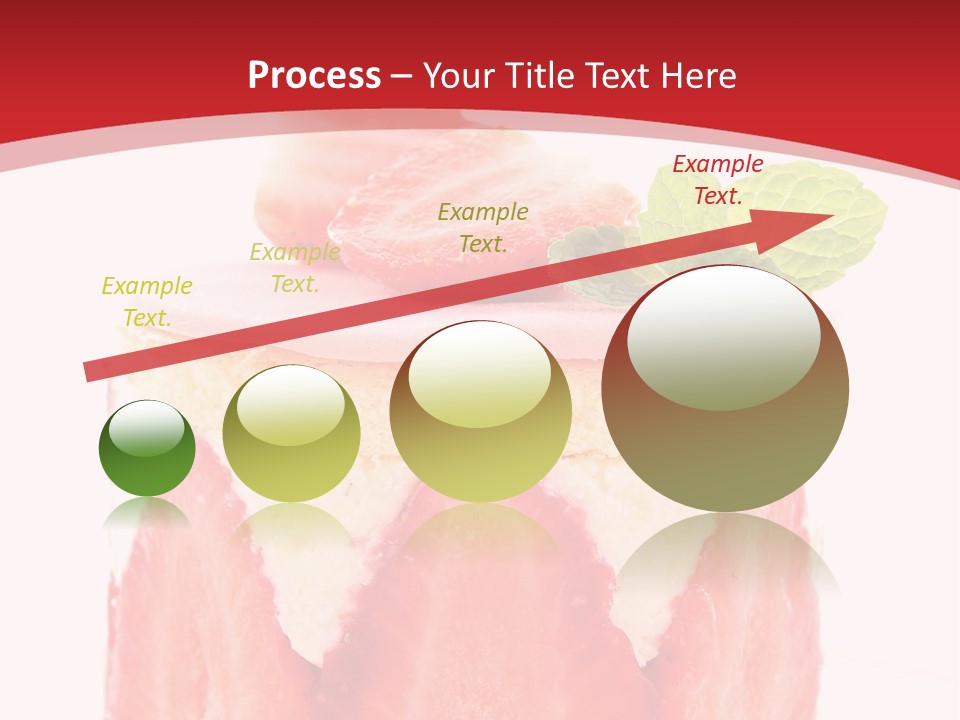 A Piece Of Cake With Strawberries On Top Of It PowerPoint Template