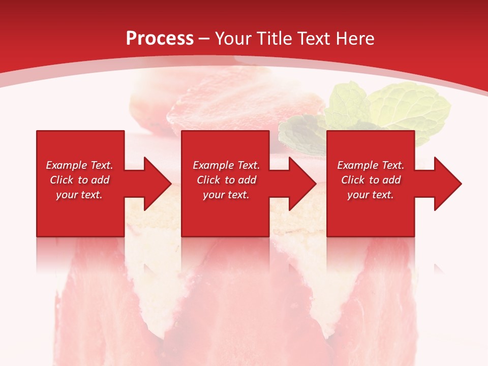 A Piece Of Cake With Strawberries On Top Of It PowerPoint Template