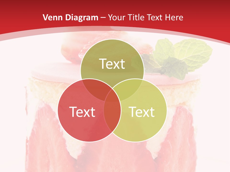 A Piece Of Cake With Strawberries On Top Of It PowerPoint Template