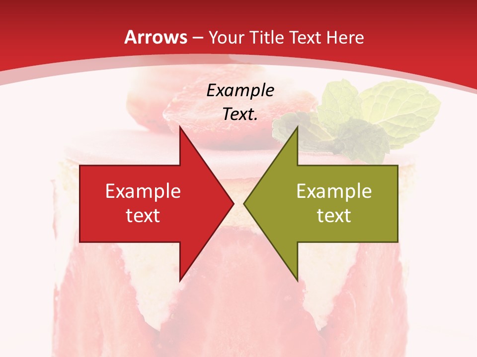 A Piece Of Cake With Strawberries On Top Of It PowerPoint Template