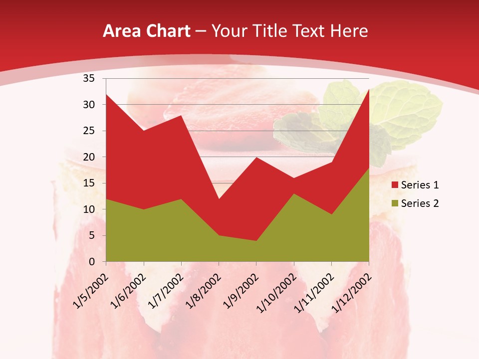 A Piece Of Cake With Strawberries On Top Of It PowerPoint Template