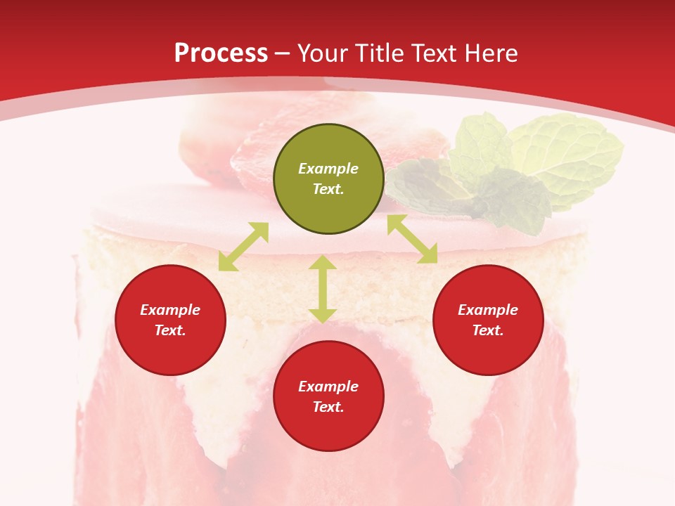 A Piece Of Cake With Strawberries On Top Of It PowerPoint Template