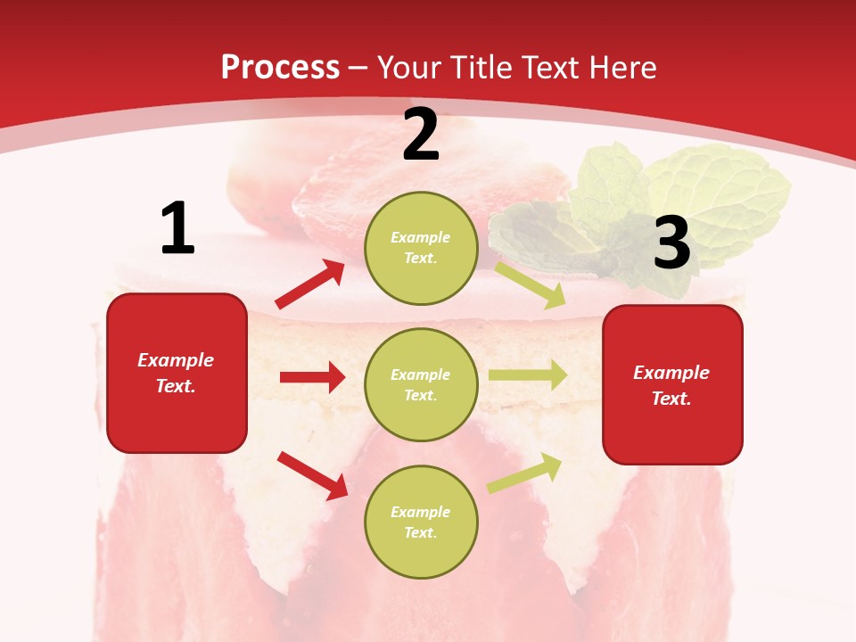 A Piece Of Cake With Strawberries On Top Of It PowerPoint Template