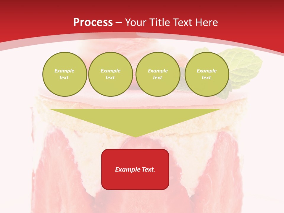 A Piece Of Cake With Strawberries On Top Of It PowerPoint Template