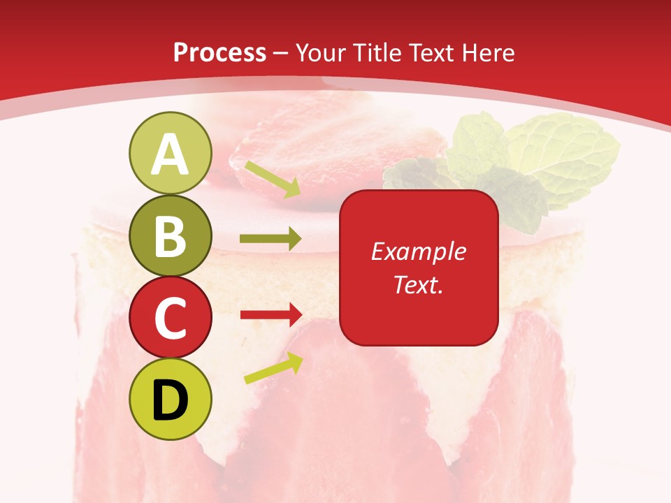 A Piece Of Cake With Strawberries On Top Of It PowerPoint Template