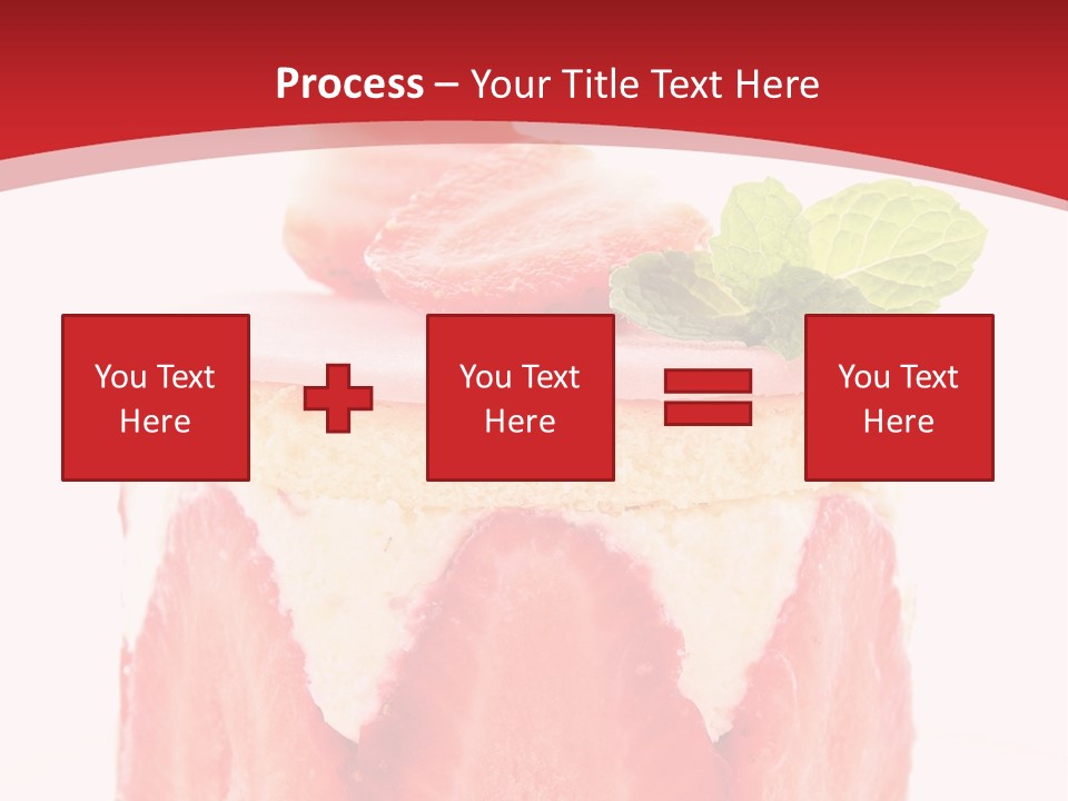 A Piece Of Cake With Strawberries On Top Of It PowerPoint Template