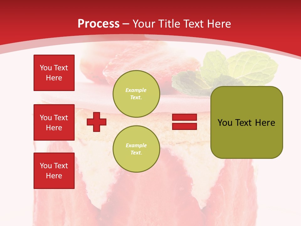 A Piece Of Cake With Strawberries On Top Of It PowerPoint Template
