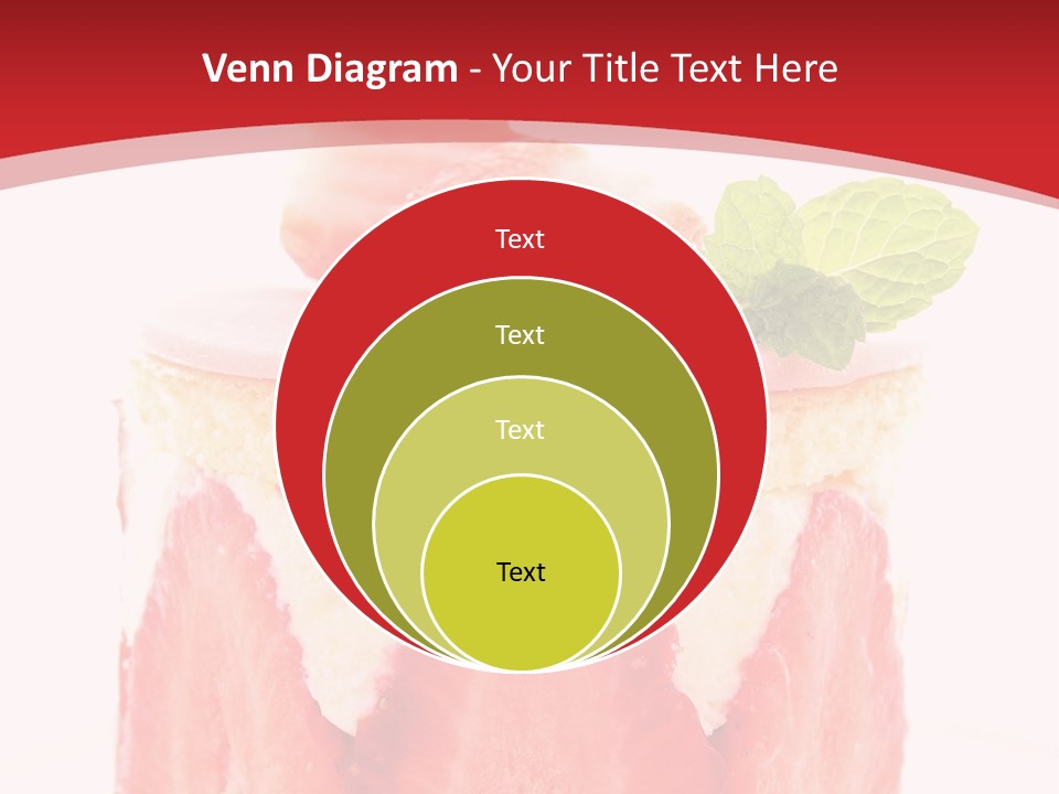 A Piece Of Cake With Strawberries On Top Of It PowerPoint Template