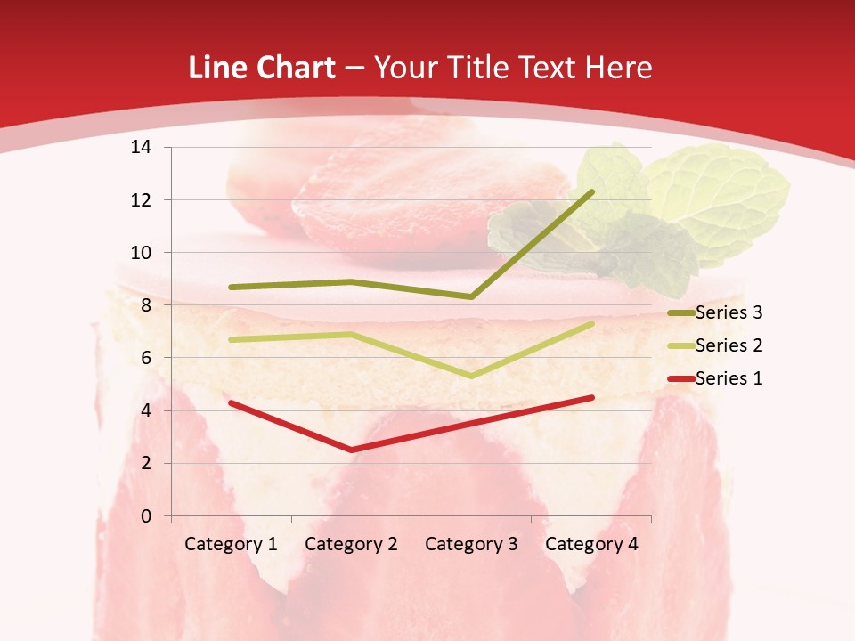 A Piece Of Cake With Strawberries On Top Of It PowerPoint Template