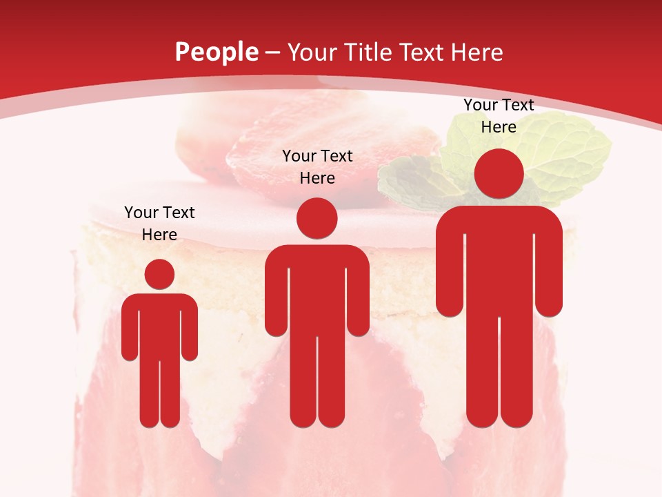 A Piece Of Cake With Strawberries On Top Of It PowerPoint Template