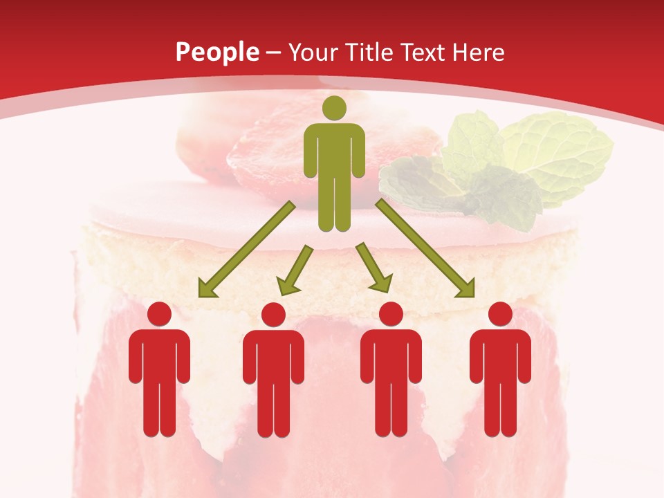 A Piece Of Cake With Strawberries On Top Of It PowerPoint Template