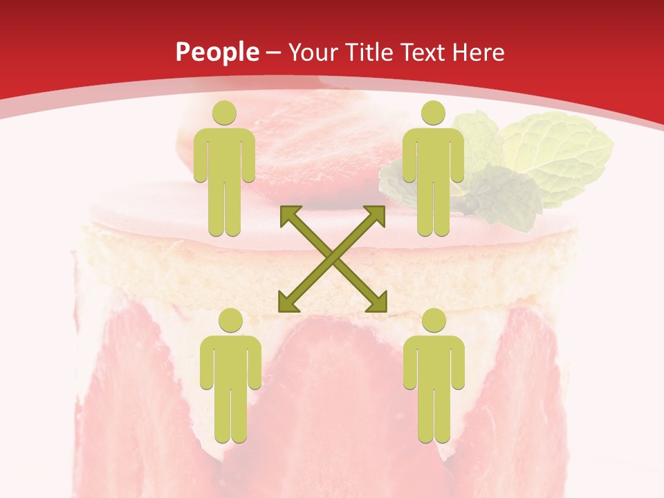 A Piece Of Cake With Strawberries On Top Of It PowerPoint Template