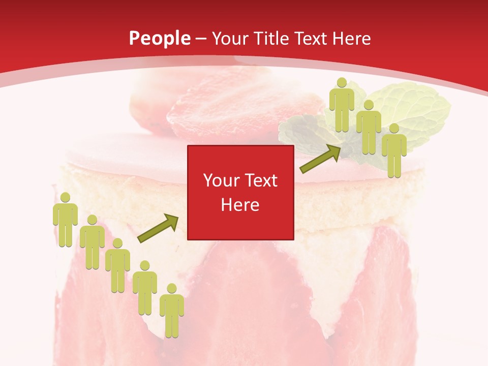 A Piece Of Cake With Strawberries On Top Of It PowerPoint Template