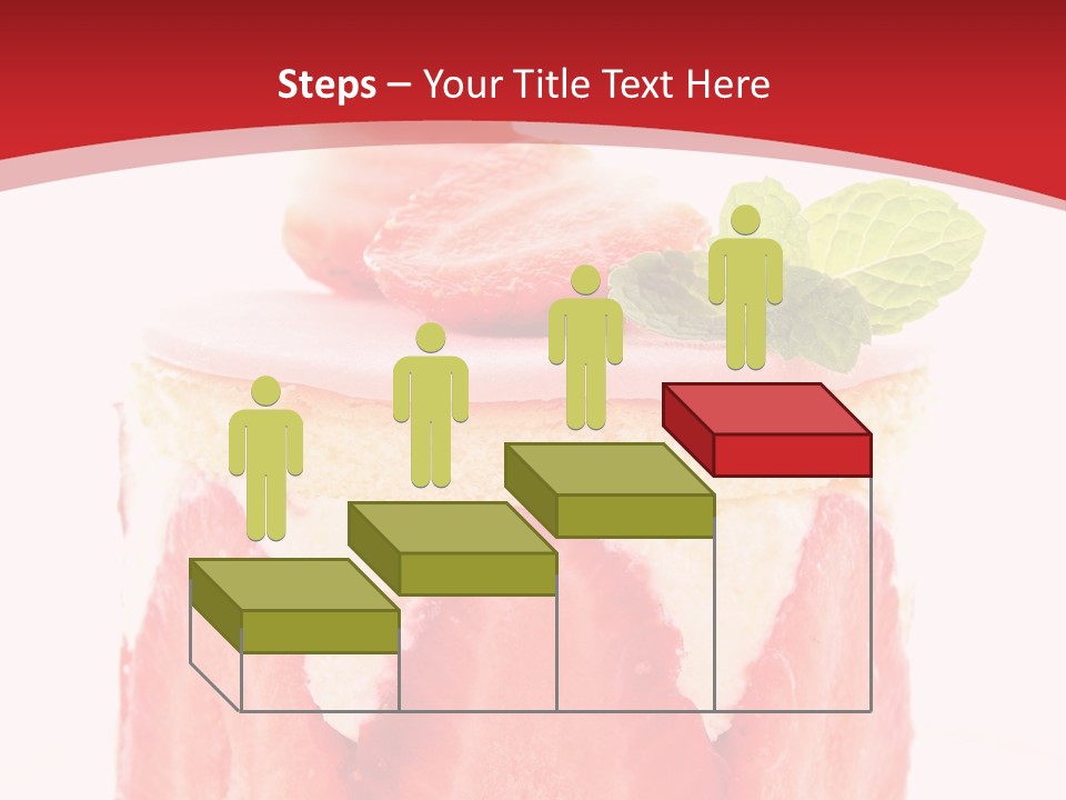 A Piece Of Cake With Strawberries On Top Of It PowerPoint Template