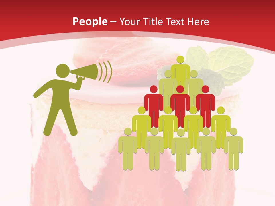 A Piece Of Cake With Strawberries On Top Of It PowerPoint Template