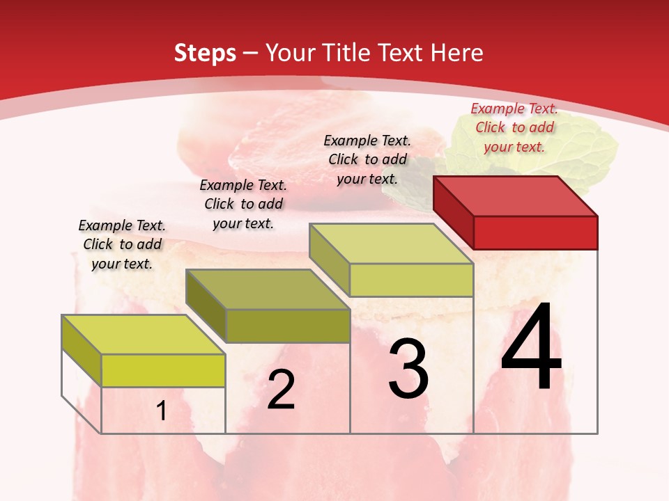 A Piece Of Cake With Strawberries On Top Of It PowerPoint Template