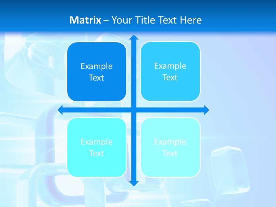 A Blue Abstract Background With Squares And Cubes PowerPoint Template