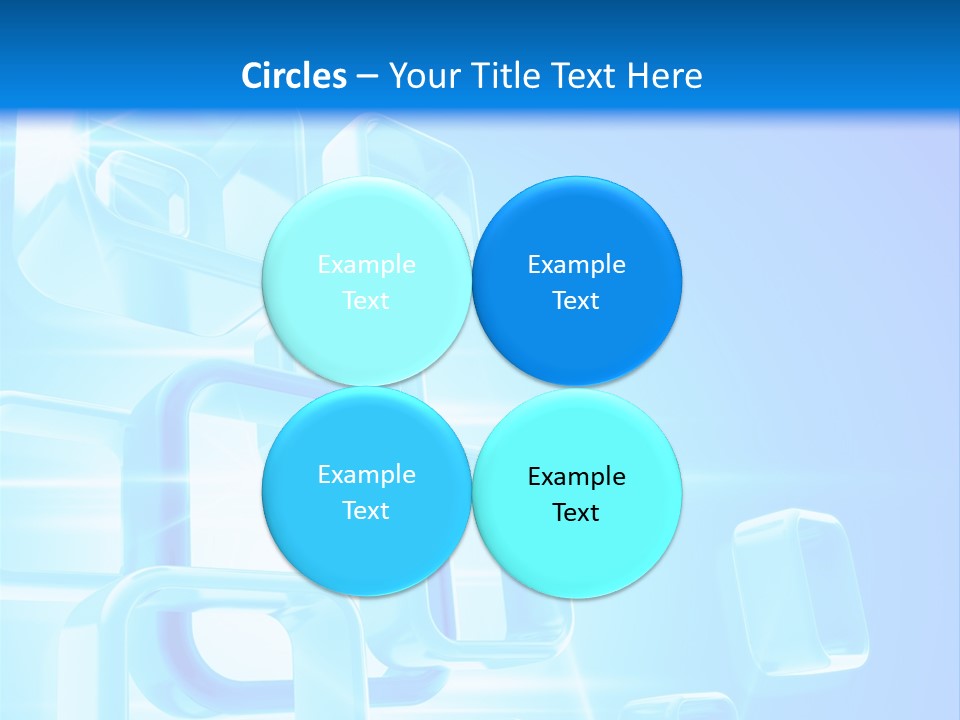 A Blue Abstract Background With Squares And Cubes PowerPoint Template