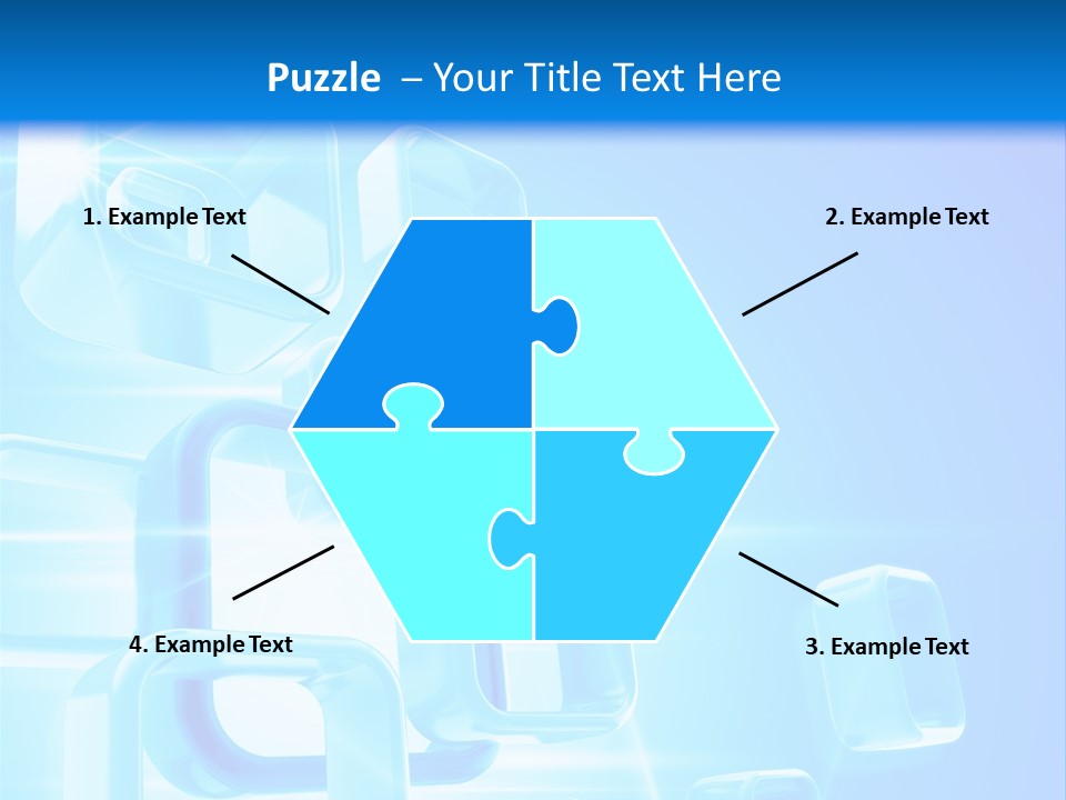 A Blue Abstract Background With Squares And Cubes PowerPoint Template