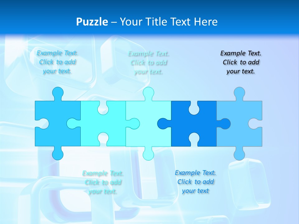 A Blue Abstract Background With Squares And Cubes PowerPoint Template