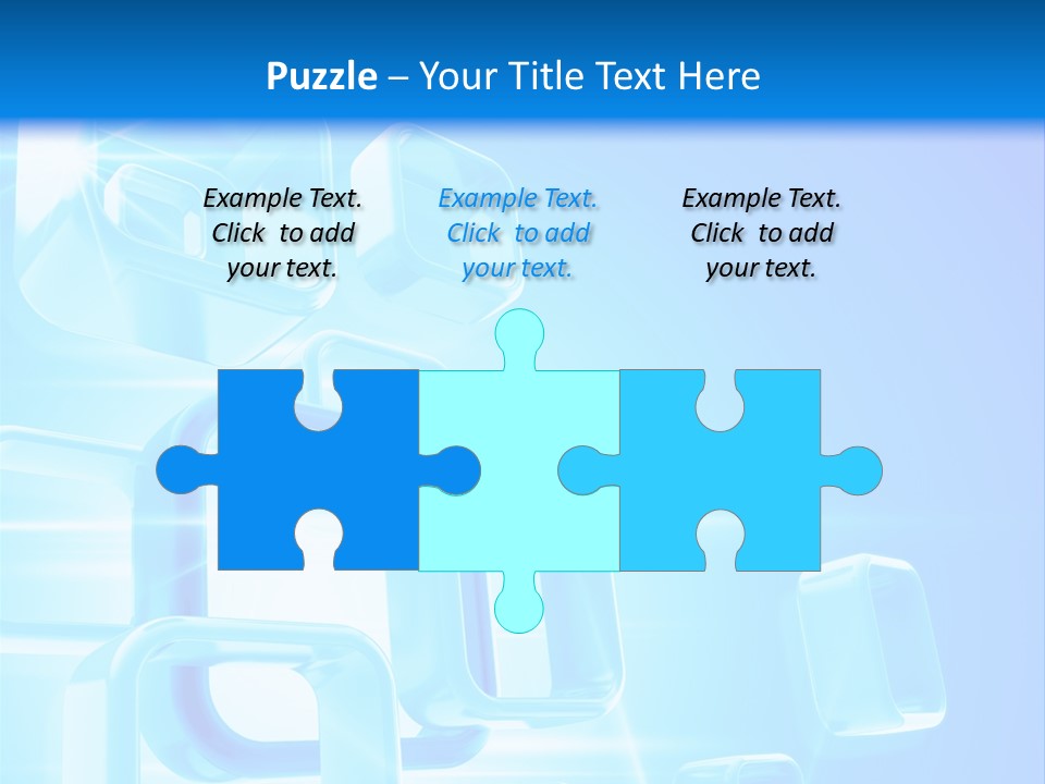 A Blue Abstract Background With Squares And Cubes PowerPoint Template