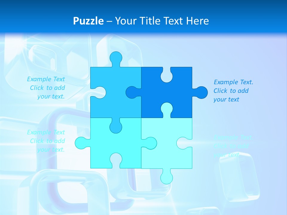 A Blue Abstract Background With Squares And Cubes PowerPoint Template