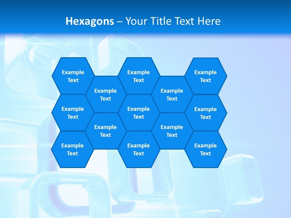 A Blue Abstract Background With Squares And Cubes PowerPoint Template