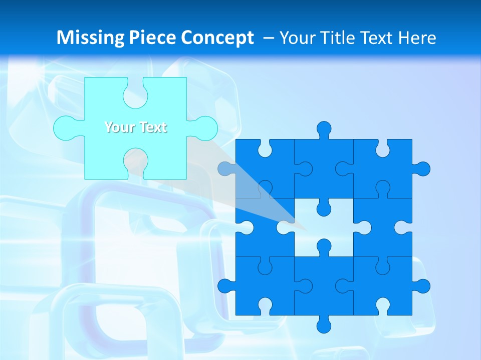 A Blue Abstract Background With Squares And Cubes PowerPoint Template