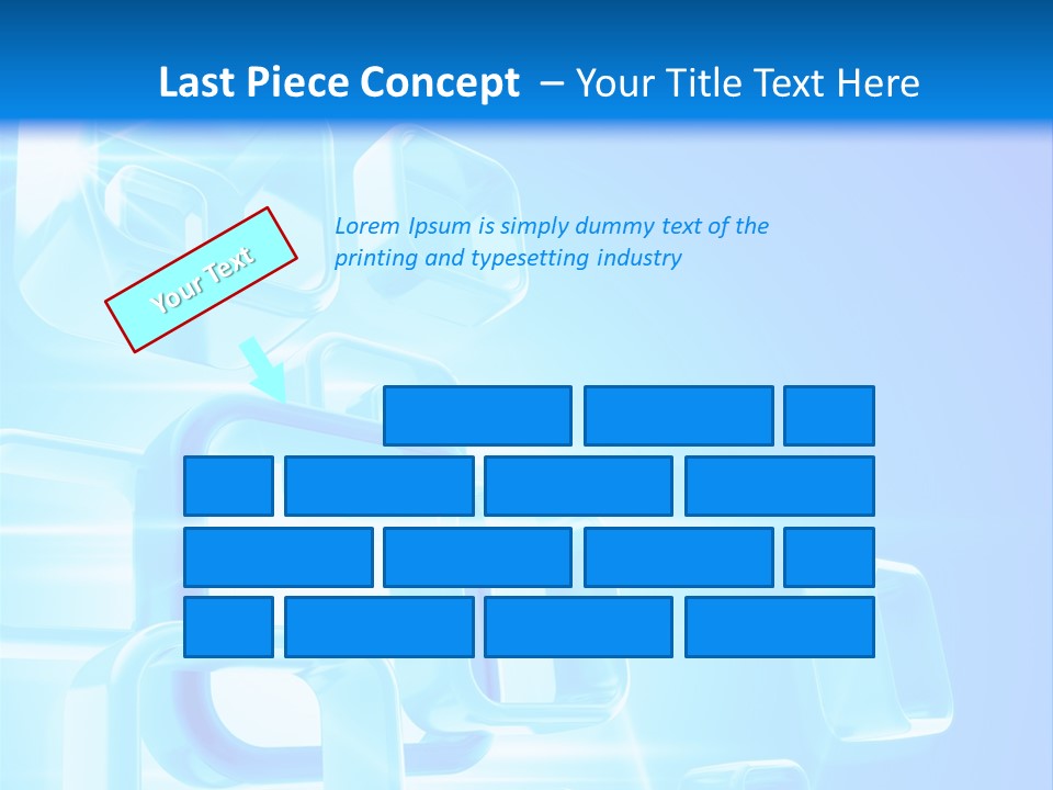 A Blue Abstract Background With Squares And Cubes PowerPoint Template