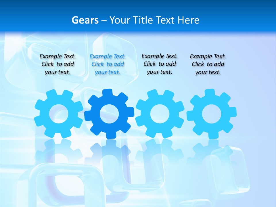 A Blue Abstract Background With Squares And Cubes PowerPoint Template