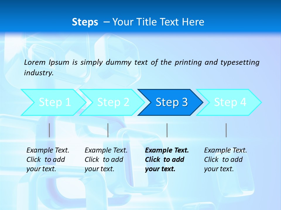 A Blue Abstract Background With Squares And Cubes PowerPoint Template