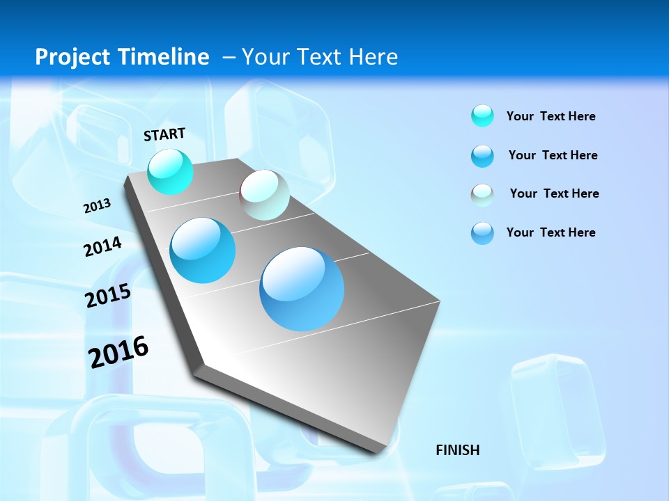 A Blue Abstract Background With Squares And Cubes PowerPoint Template