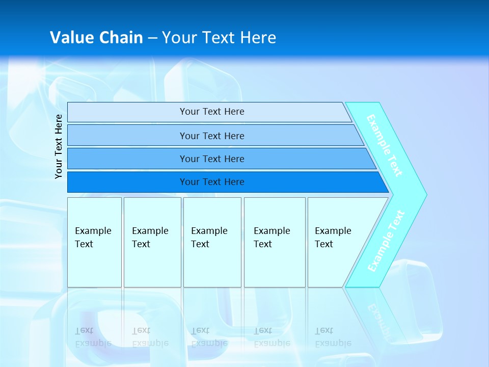 A Blue Abstract Background With Squares And Cubes PowerPoint Template