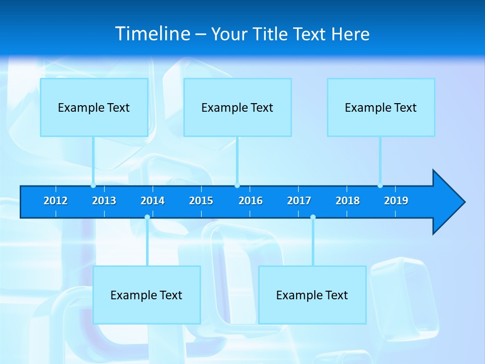 A Blue Abstract Background With Squares And Cubes PowerPoint Template