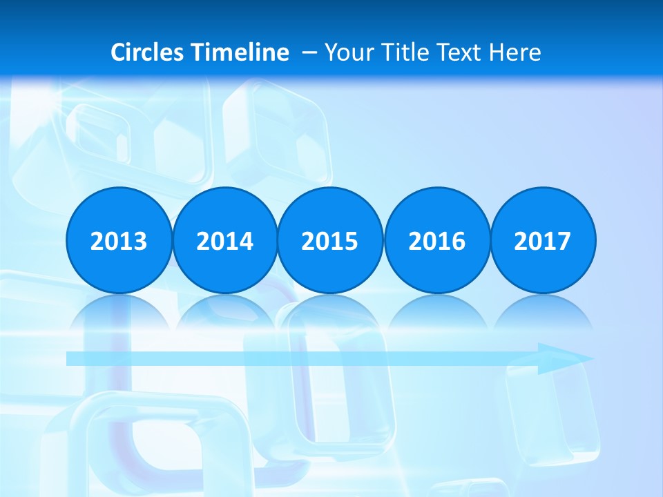 A Blue Abstract Background With Squares And Cubes PowerPoint Template