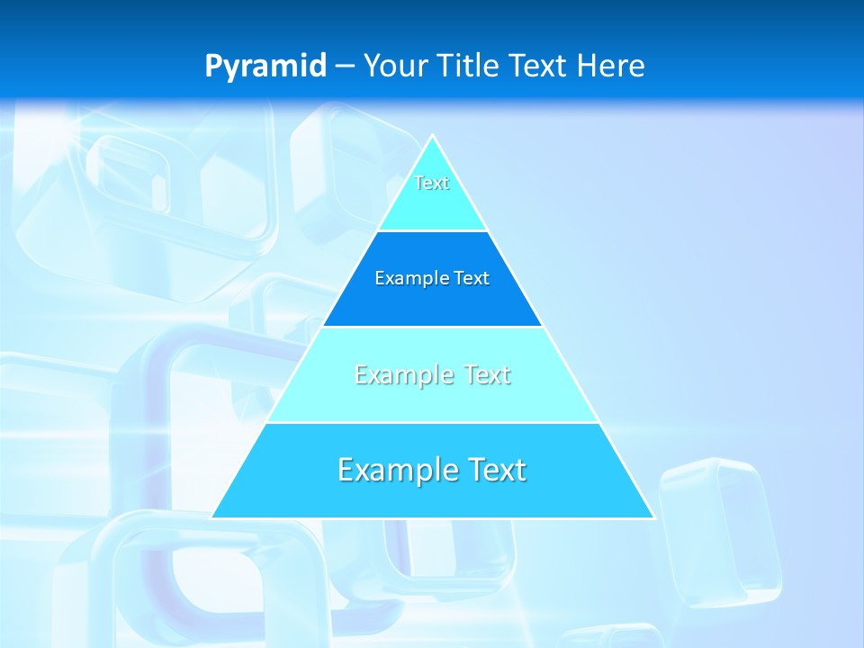 A Blue Abstract Background With Squares And Cubes PowerPoint Template